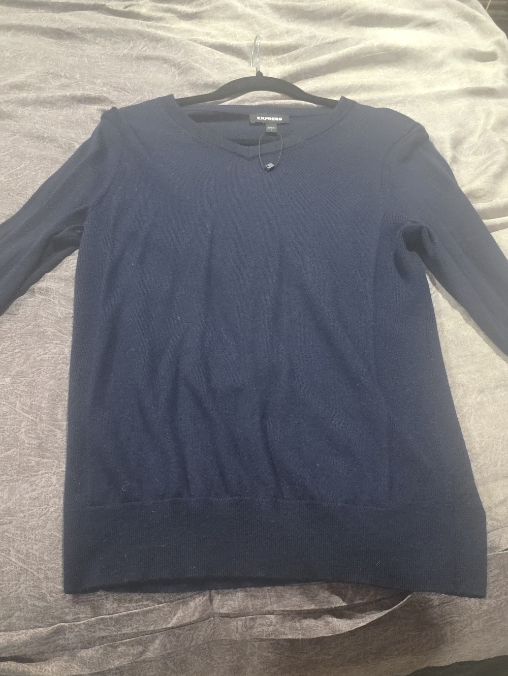 Express Men's Navy Crewneck Sweater - Solid Navy
